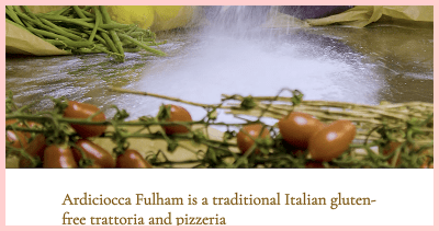 Ardiciocca Gluten Free Restaurant London Ardiciocca Gluten Free Restaurant London