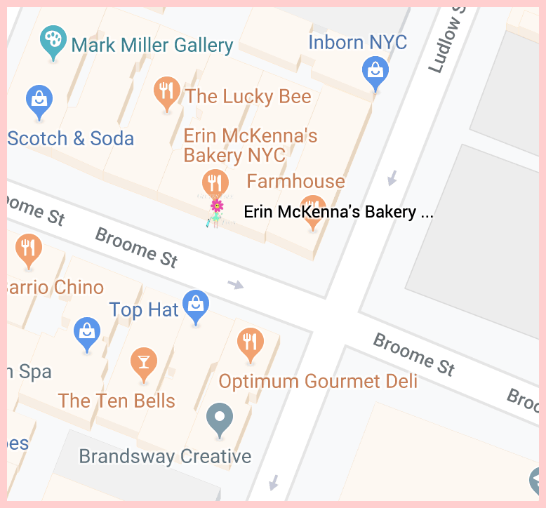 Erin McKenna Bakery Google Map