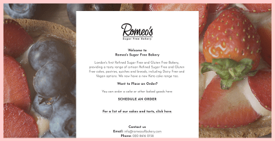 Romeossf Bakery Website Romeossf Bakery Website