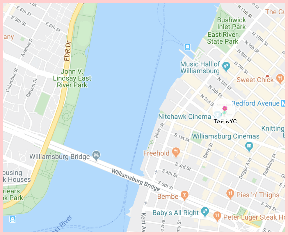 Tap NYC Brooklyn Google Map